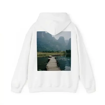 Wooden Dock Karst Mountains Misty Lake