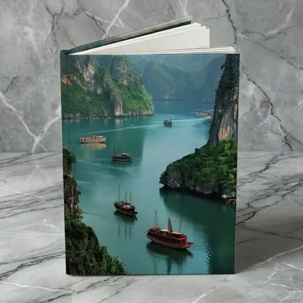 Ha Long Bay Karst Mountains Boats Vietnam