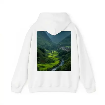 Green Rice Fields Valley Mountain River