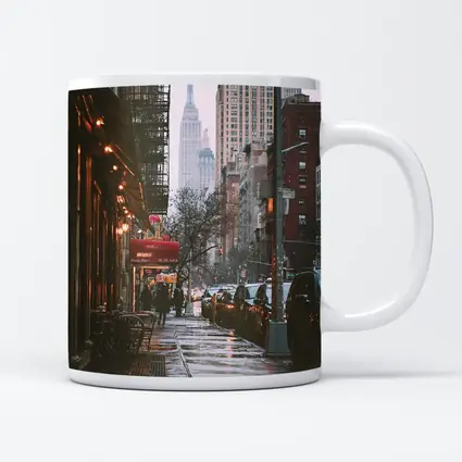 New York City Rainy Street Empire State
