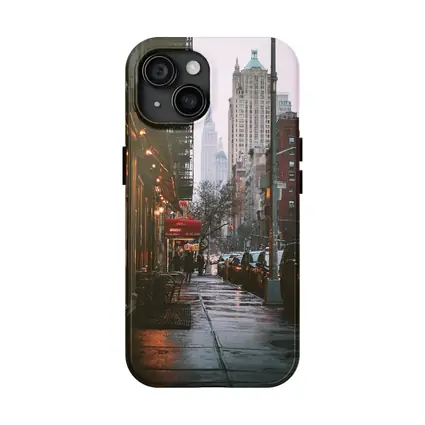 New York City Rainy Street Empire State