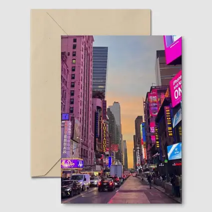 Times Square New York City Sunset Street