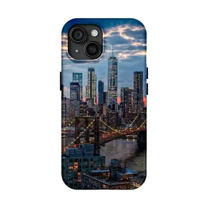 Brooklyn Bridge Manhattan Skyline Dusk View