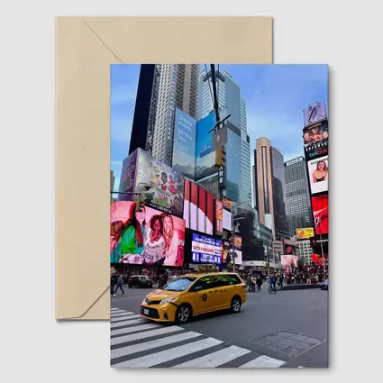 Yellow Taxi Times Square New York City