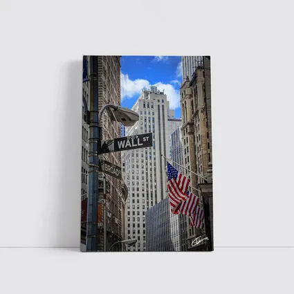 Wall Street Sign New York City Buildings