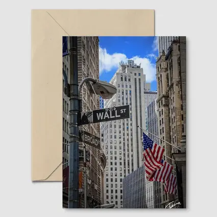 Wall Street Sign New York City Buildings