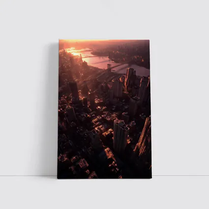 New York City Aerial View at Sunset