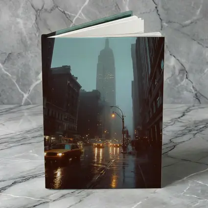 Empire State Building Rainy New York Street