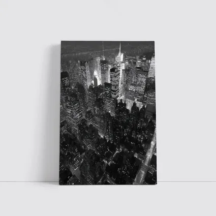 New York City Skyline Aerial Night View