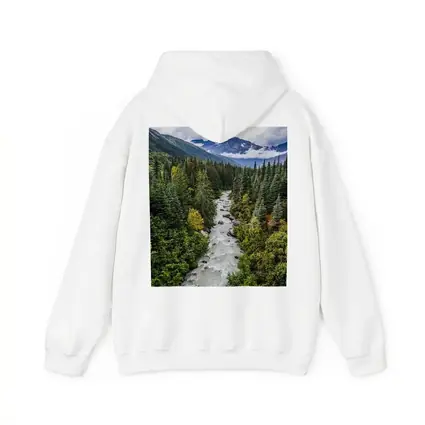 Rocky Mountain River Through Pine Forest