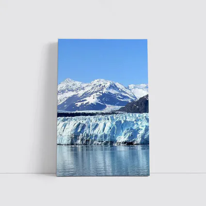 Glacier Bay Ice Wall Snow Mountains Alaska