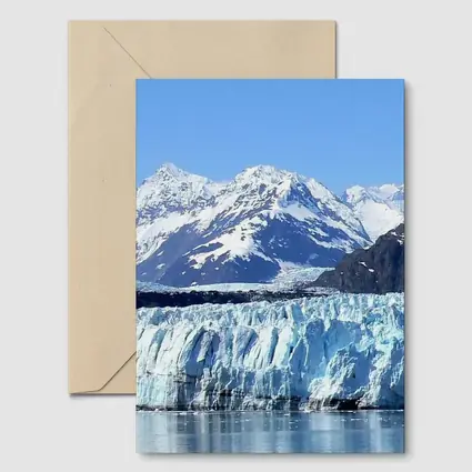 Glacier Bay Ice Wall Snow Mountains Alaska
