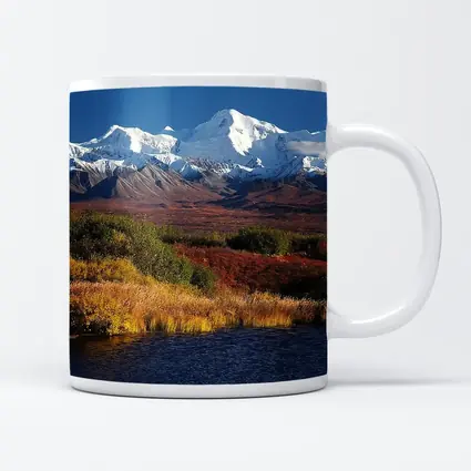 Denali Snow Peak Alaska Autumn Wilderness