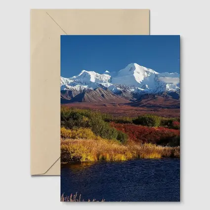 Denali Snow Peak Alaska Autumn Wilderness