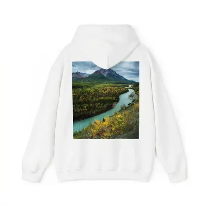 Turquoise River Valley Autumn Mountain Alaska