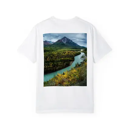 Turquoise River Valley Autumn Mountain Alaska