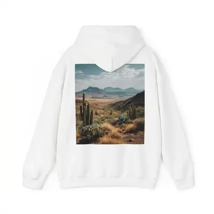 Desert Cactus Landscape With Mountain Views