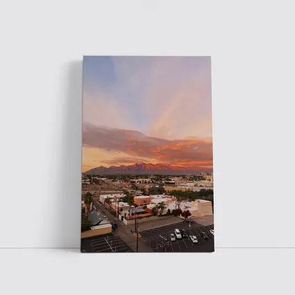 Tucson Arizona Sunset Mountains City View