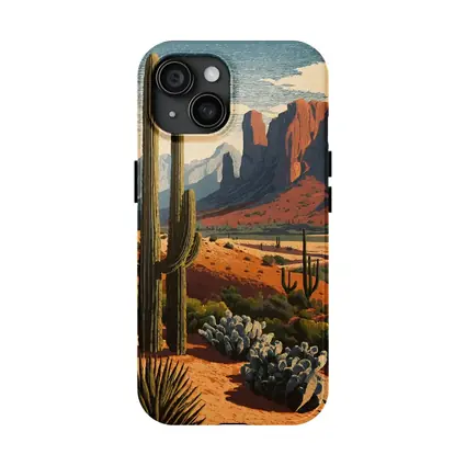 Desert Saguaro Cactus Red Rock Mountains