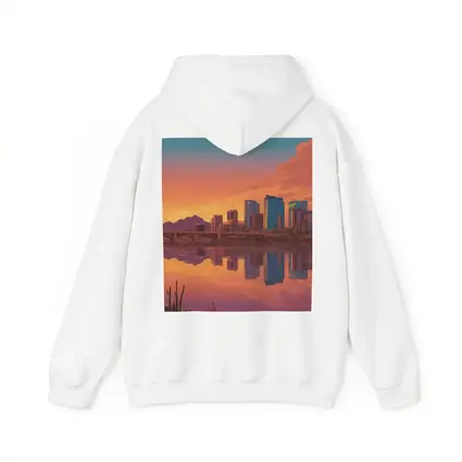 Phoenix Arizona Skyline Sunset River Reflection