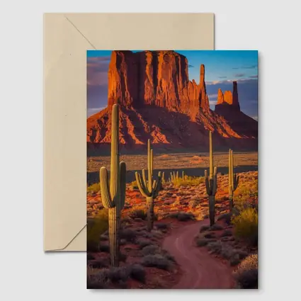 Monument Valley Desert Southwest Cactus Landscape