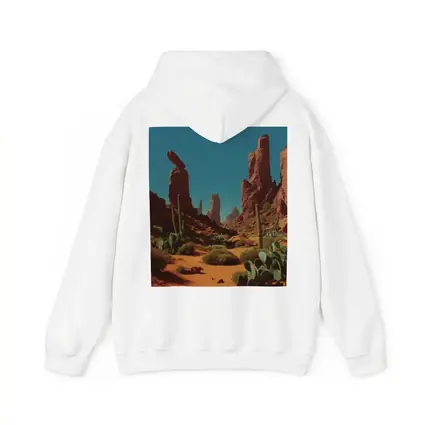Red Rock Desert Canyons With Saguaro Cacti