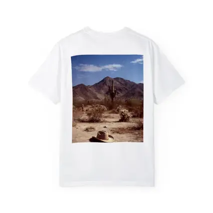 Cowboy Hat Saguaro Cactus Desert Mountain Landscape