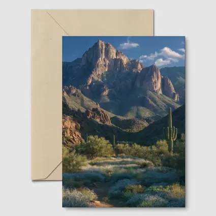 Saguaro Cactus Desert Mountain Landscape Arizona