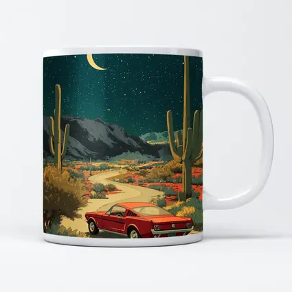 Ford Mustang Red Desert Night Drive