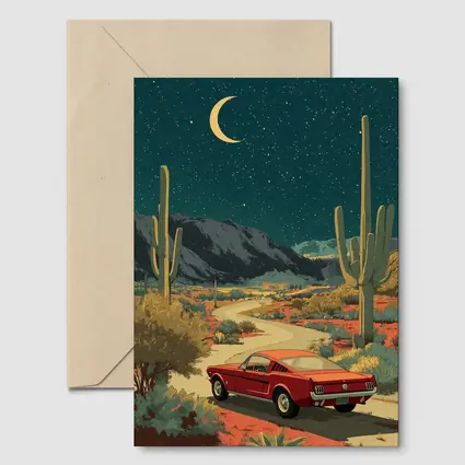 Ford Mustang Red Desert Night Drive