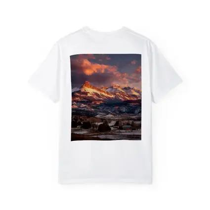 Rocky Mountain Sunset Winter Farm Landscape