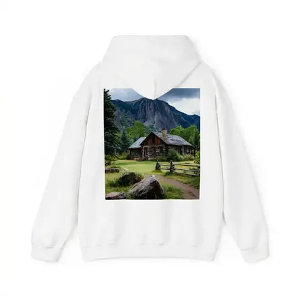 Rustic Log Cabin Rocky Mountain Landscape