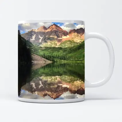 Maroon Bells Mountain Lake Reflection Colorado