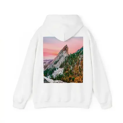 Flatirons Boulder Colorado Pink Sunset Hiker