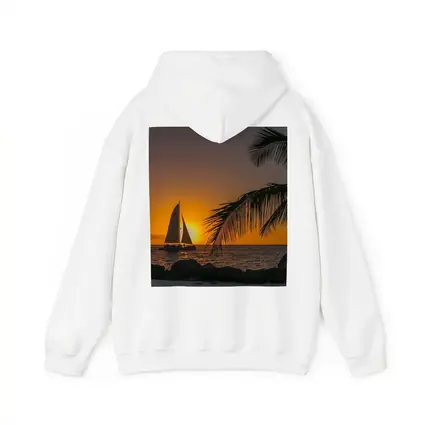 Sailboat Silhouette Golden Ocean Sunset Palm