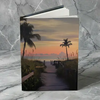 Tropical Boardwalk Path to Beach Sunset