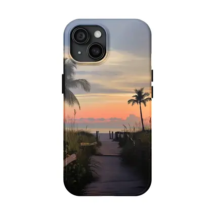 Tropical Boardwalk Path to Beach Sunset