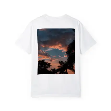 Tropical Palm Trees Silhouette Sunset Sky