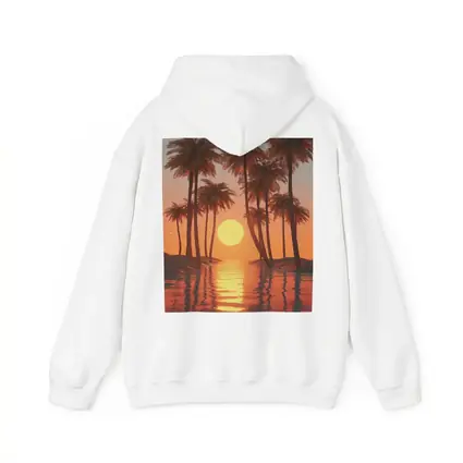 Tropical Palm Trees Sunset Ocean Reflection
