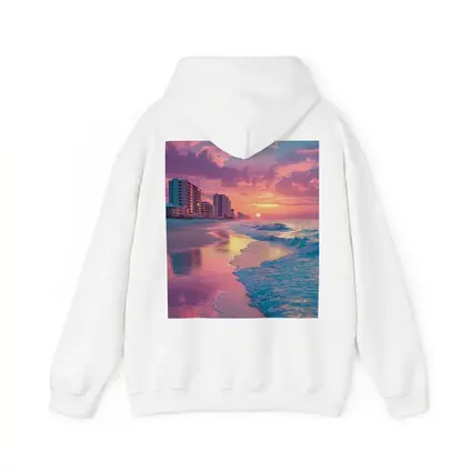 Pink Sunset Beach Ocean Waves Coastal View