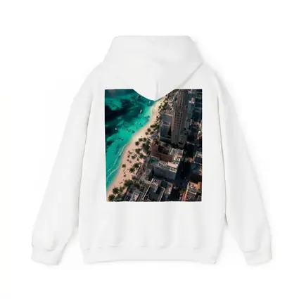 Miami Beach Aerial City Skyline View