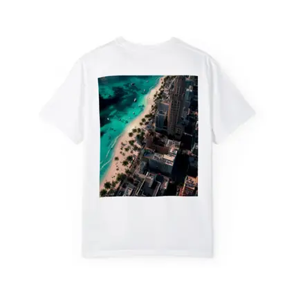 Miami Beach Aerial City Skyline View