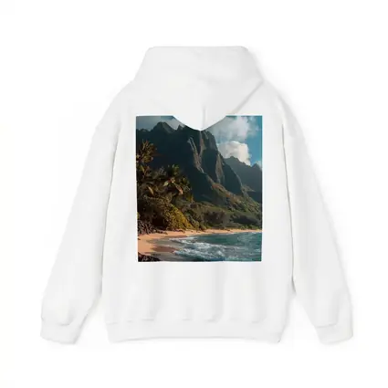 Tropical Beach With Dramatic Mountain Backdrop