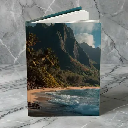 Tropical Beach With Dramatic Mountain Backdrop