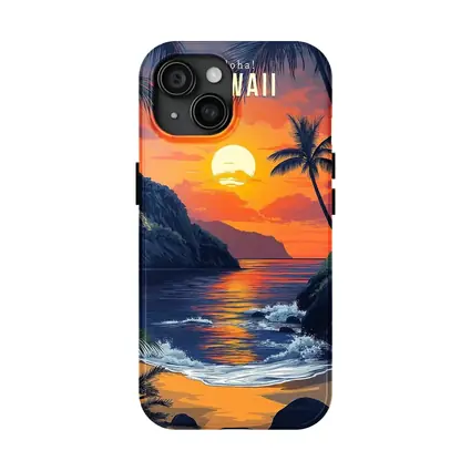 Aloha Hawaii Tropical Beach Sunset Art