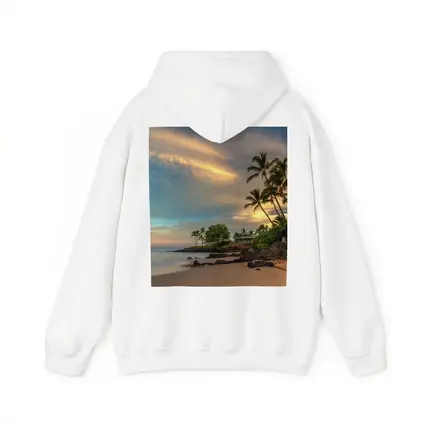 Hawaii Beach Sunset Palm Trees Golden Sky