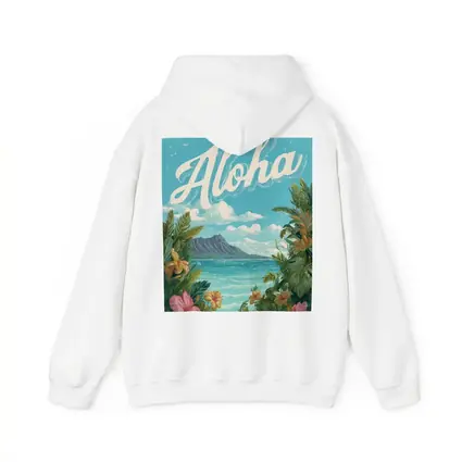 Aloha Hawaii Tropical Hibiscus Ocean Retro Art