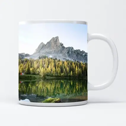 Mountain Peak Reflected In Alpine Lake