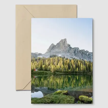 Mountain Peak Reflected In Alpine Lake