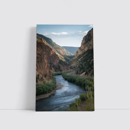 River Canyon Winding Through Red Cliffs